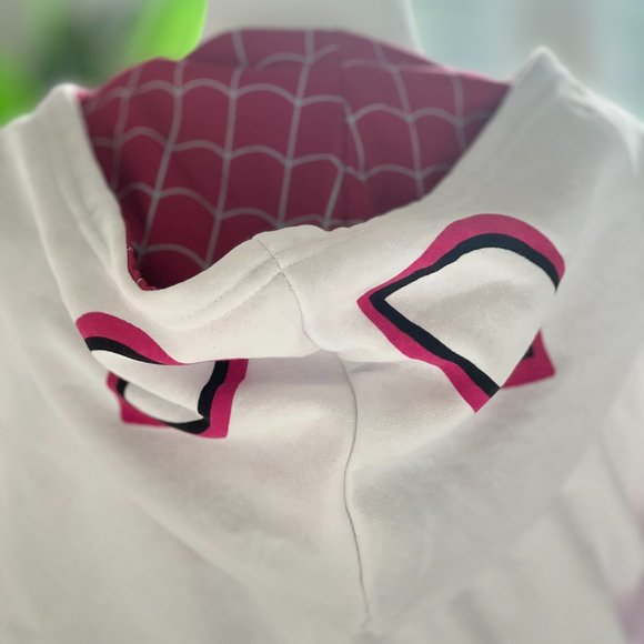 Marvel Spider-Man Gwen Ghost Spider Fleece Zip Up Hoodie - Junior 14/16 Women XS - Picture 3 of 7